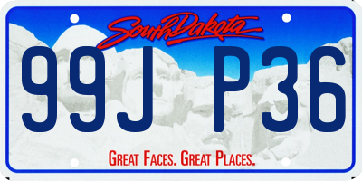 SD license plate 99JP36