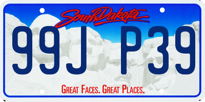 SD license plate 99JP39