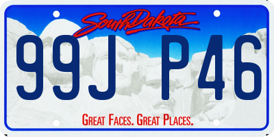SD license plate 99JP46