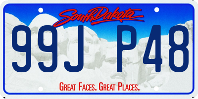 SD license plate 99JP48