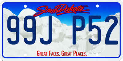 SD license plate 99JP52