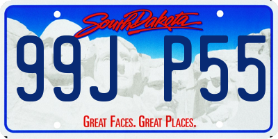 SD license plate 99JP55