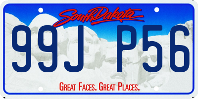 SD license plate 99JP56