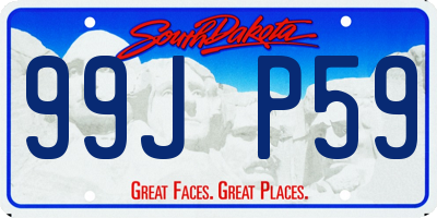 SD license plate 99JP59