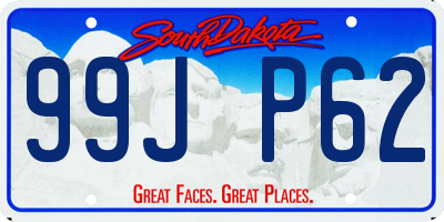 SD license plate 99JP62