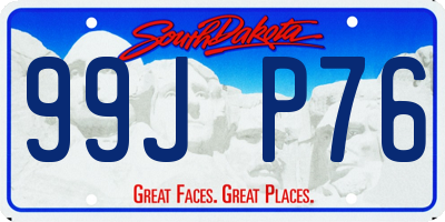 SD license plate 99JP76