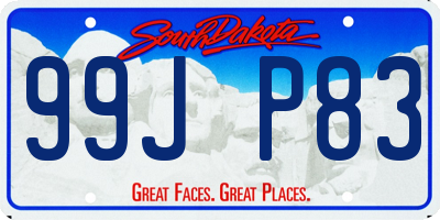 SD license plate 99JP83
