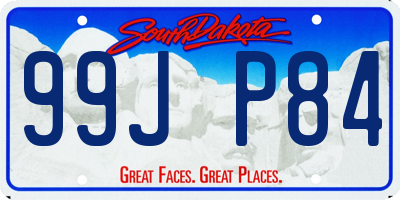 SD license plate 99JP84
