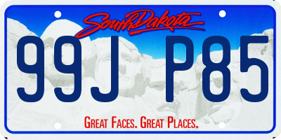 SD license plate 99JP85