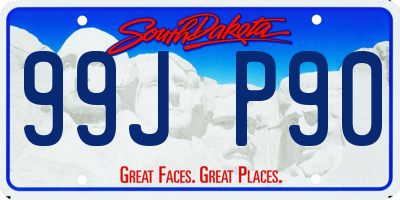 SD license plate 99JP90