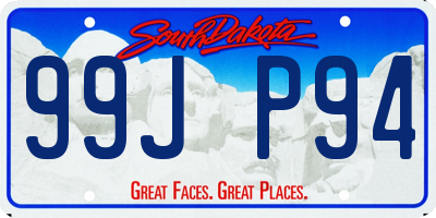 SD license plate 99JP94