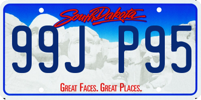 SD license plate 99JP95