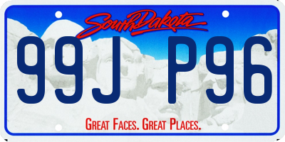 SD license plate 99JP96