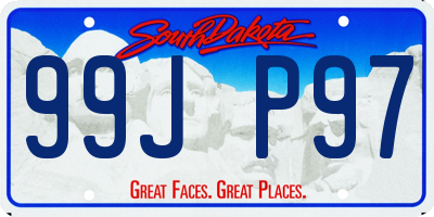 SD license plate 99JP97
