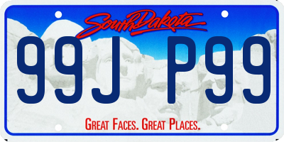 SD license plate 99JP99
