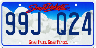 SD license plate 99JQ24