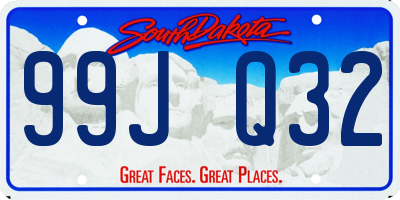SD license plate 99JQ32