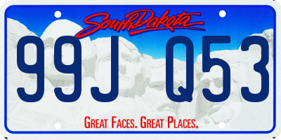 SD license plate 99JQ53