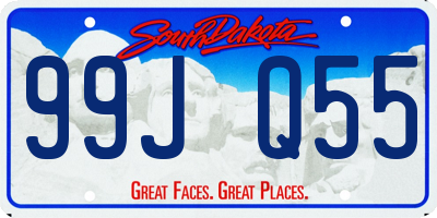 SD license plate 99JQ55
