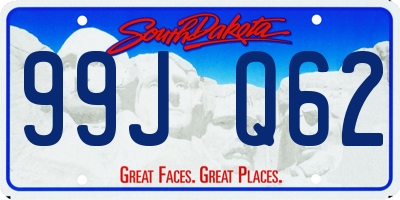 SD license plate 99JQ62