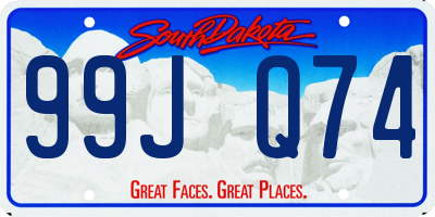 SD license plate 99JQ74