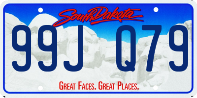 SD license plate 99JQ79