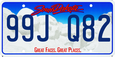 SD license plate 99JQ82