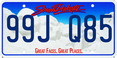 SD license plate 99JQ85