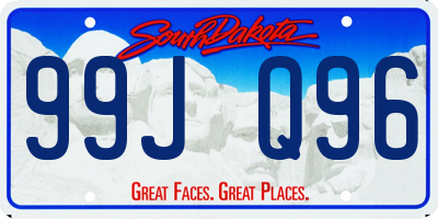 SD license plate 99JQ96