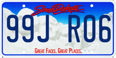 SD license plate 99JR06