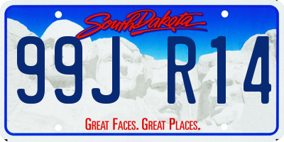 SD license plate 99JR14