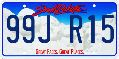 SD license plate 99JR15