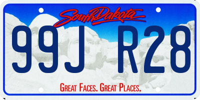SD license plate 99JR28