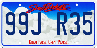 SD license plate 99JR35
