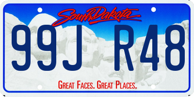 SD license plate 99JR48