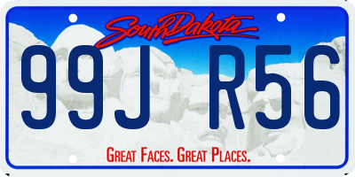 SD license plate 99JR56