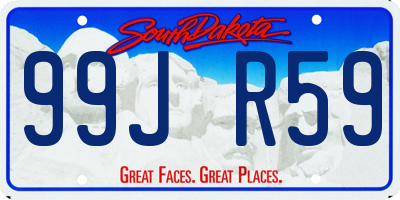 SD license plate 99JR59
