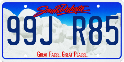 SD license plate 99JR85