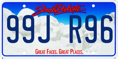 SD license plate 99JR96
