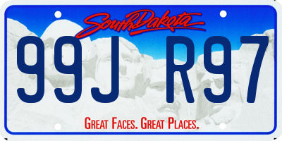 SD license plate 99JR97