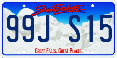 SD license plate 99JS15