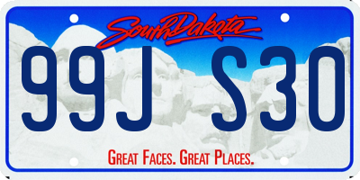 SD license plate 99JS30