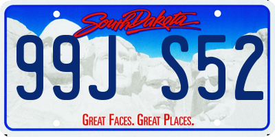 SD license plate 99JS52