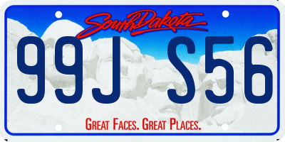 SD license plate 99JS56