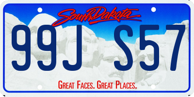 SD license plate 99JS57
