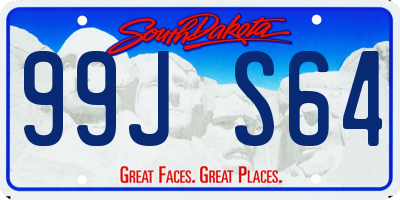 SD license plate 99JS64