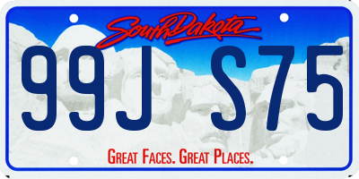 SD license plate 99JS75