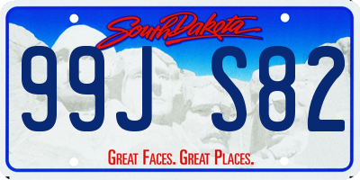 SD license plate 99JS82
