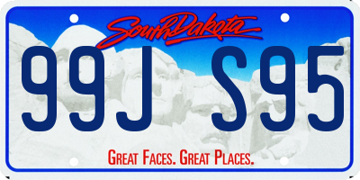 SD license plate 99JS95
