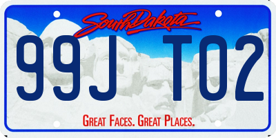 SD license plate 99JT02